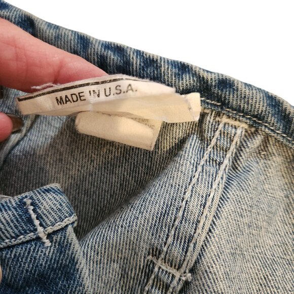 Vintage 1990s Windowpane Cut-Out High Waist Jeans With Side Tabs Size 26 x 30 - Picture 7 of 8